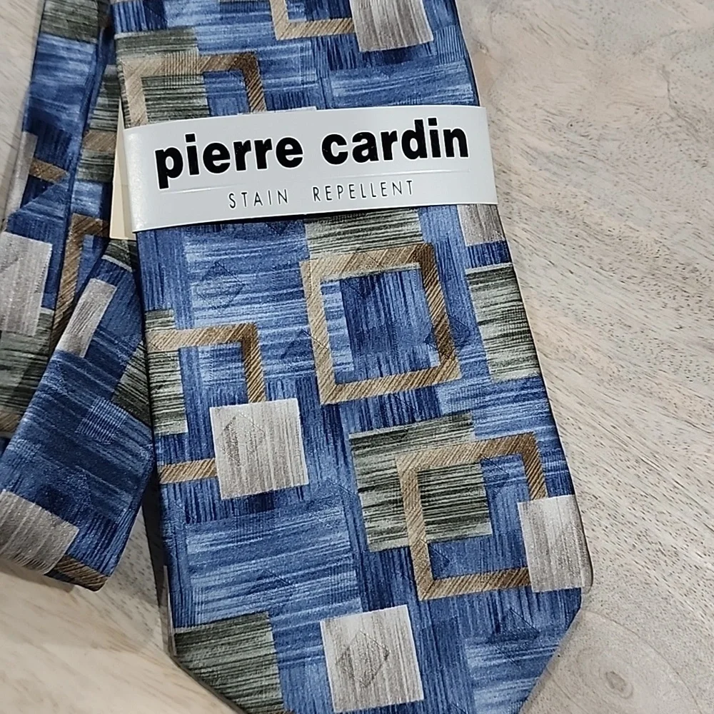 PIERRE CARDIN MEN'S TIES BLUE-GOLD BRAND NEW
